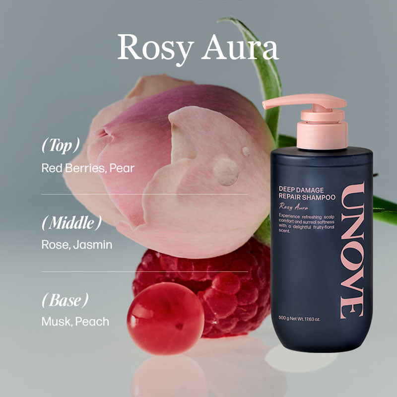Unove Deep Damage Repair Shampoo 500ml - Rosy Aura-2